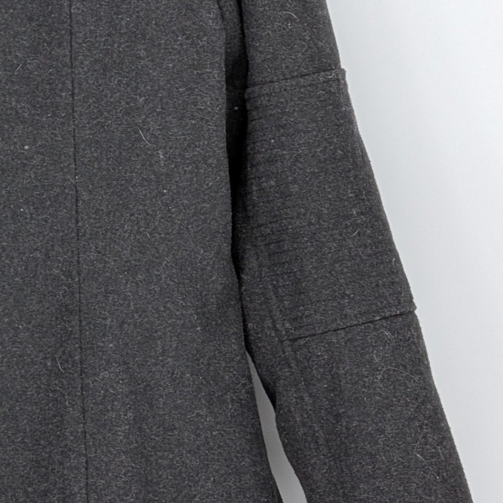 NEW American Eagle XL $120 Charcoal Gray Wool Blend Double Breasted Peacoat Coat - Picture 9 of 11